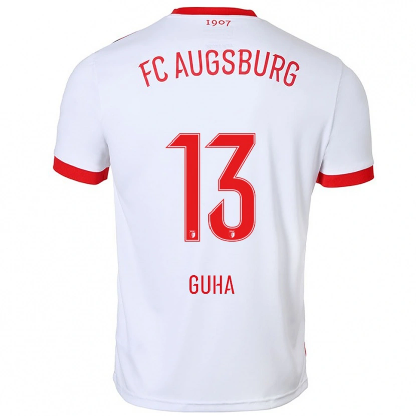 Danxen Hombre Camiseta Felix Guha #13 Blanco Rojo 1ª Equipación 2025/26 La Camisa