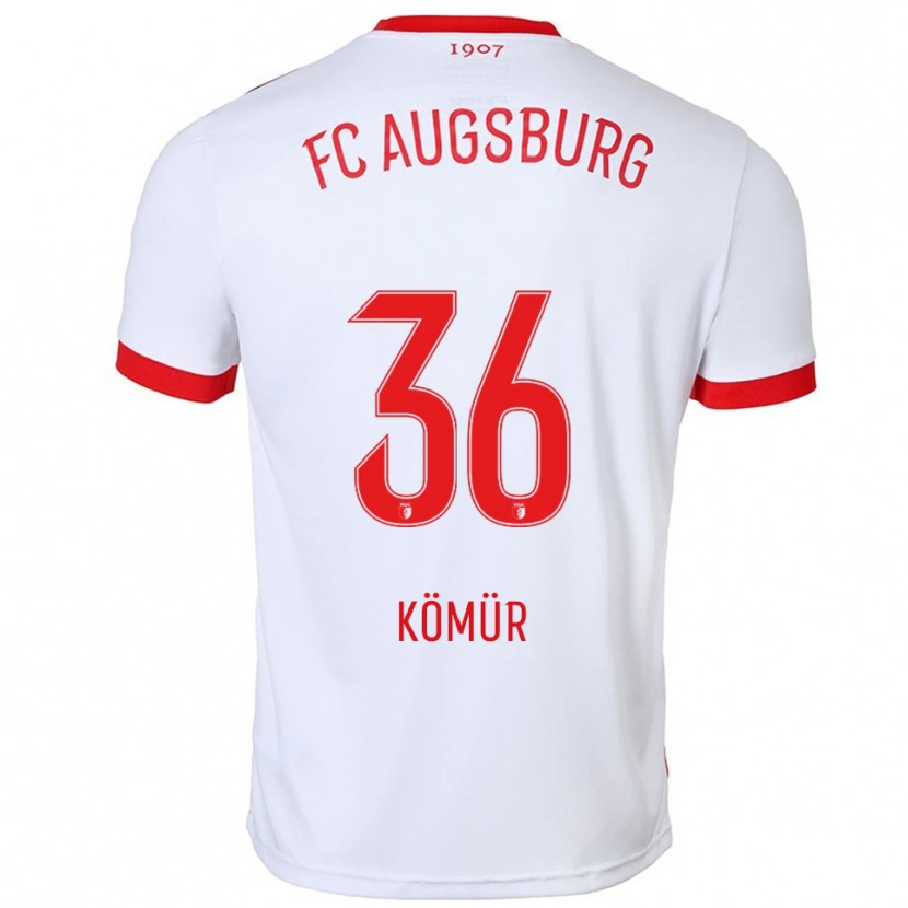 Danxen Hombre Camiseta Mert Kömür #36 Blanco Rojo 1ª Equipación 2025/26 La Camisa