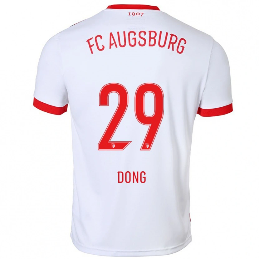 Danxen Hombre Camiseta Kyliane Dong #29 Blanco Rojo 1ª Equipación 2025/26 La Camisa