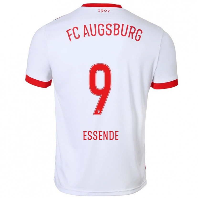 Danxen Hombre Camiseta Samuel Essende #9 Blanco Rojo 1ª Equipación 2025/26 La Camisa