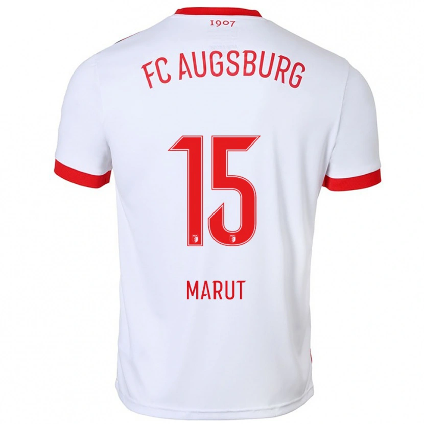 Danxen Hombre Camiseta Makary Marut #15 Blanco Rojo 1ª Equipación 2025/26 La Camisa