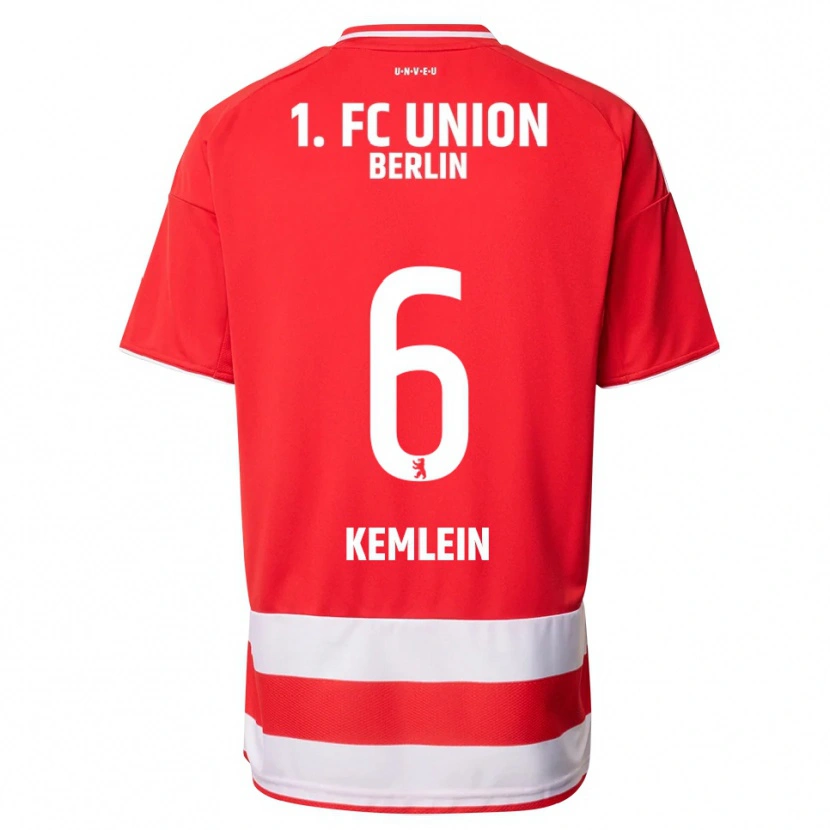 Danxen Hombre Camiseta Aljoscha Kemlein #6 Rojo Blanco 1ª Equipación 2025/26 La Camisa