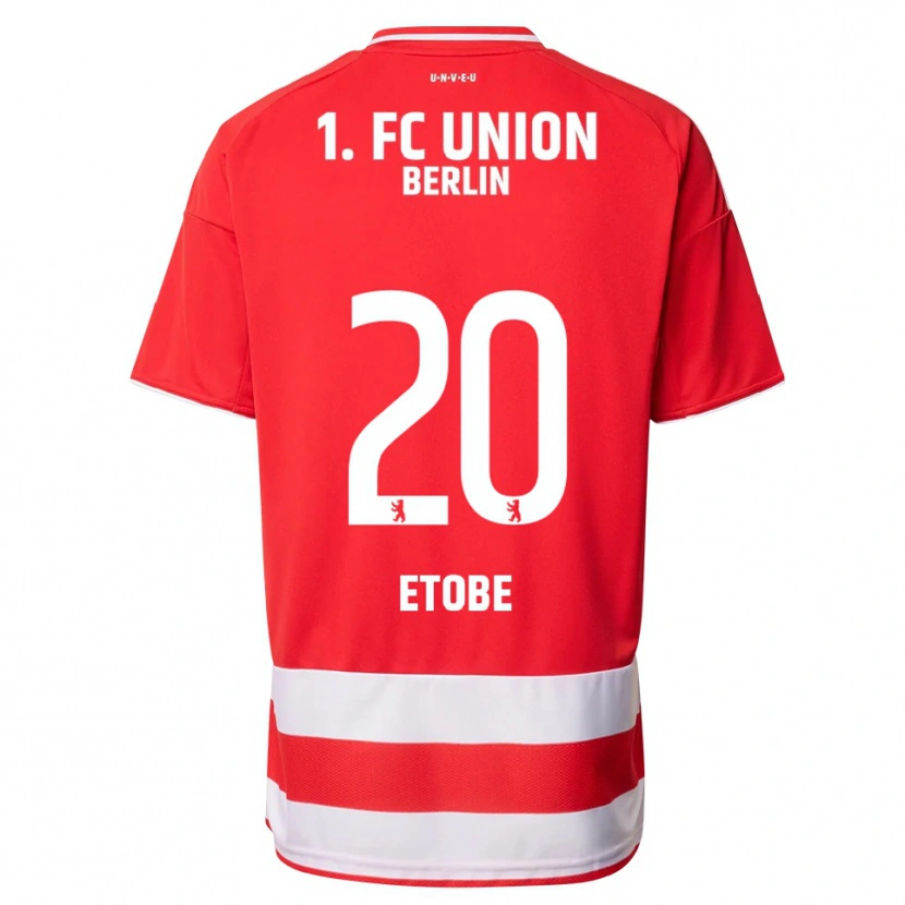 Danxen Hombre Camiseta Michael Etobe #20 Rojo Blanco 1ª Equipación 2025/26 La Camisa