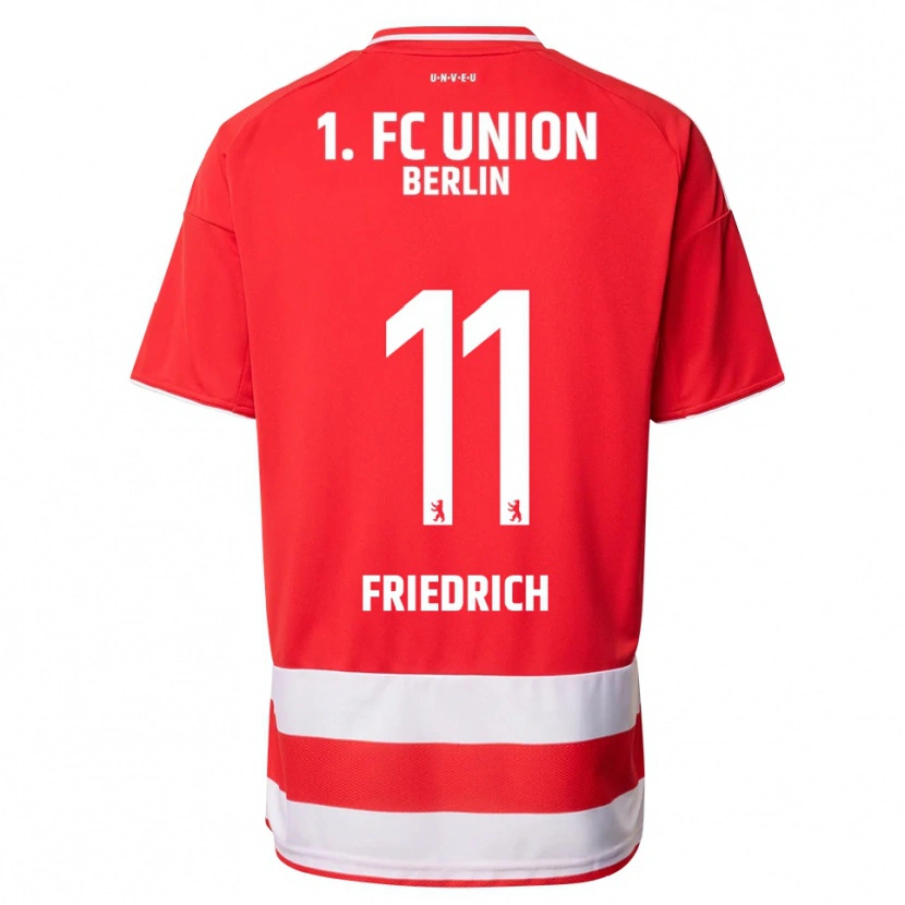 Danxen Hombre Camiseta Julien Friedrich #11 Rojo Blanco 1ª Equipación 2025/26 La Camisa