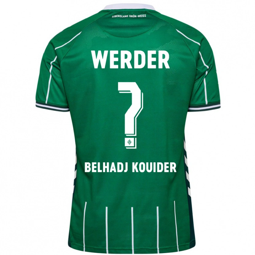 Danxen Hombre Camiseta Mahfoud Belhadj Kouider #0 Verde Blanco 1ª Equipación 2025/26 La Camisa