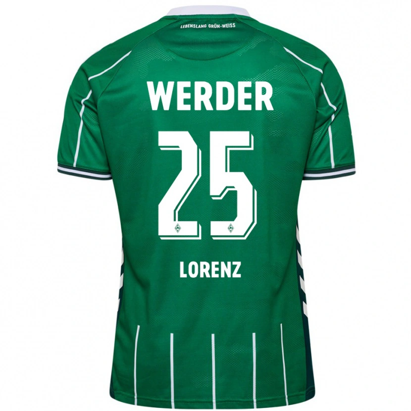 Danxen Hombre Camiseta Jacob Lorenz #25 Verde Blanco 1ª Equipación 2025/26 La Camisa