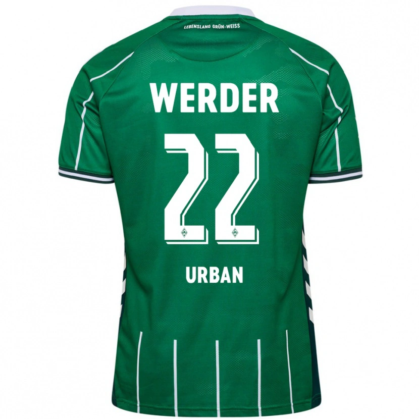 Danxen Hombre Camiseta Linus Urban #22 Verde Blanco 1ª Equipación 2025/26 La Camisa