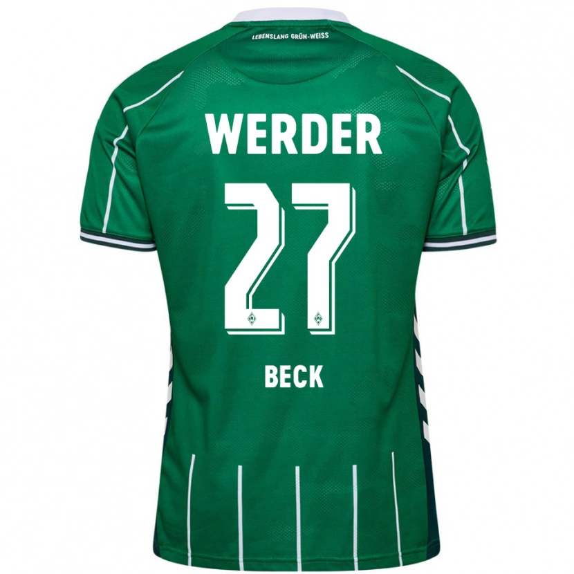 Danxen Hombre Camiseta Sharon Beck #27 Verde Blanco 1ª Equipación 2025/26 La Camisa