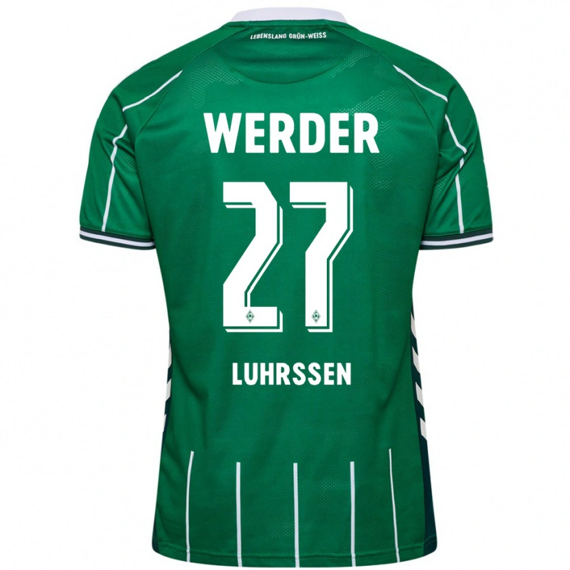 Danxen Hombre Camiseta Nina Luhrssen #27 Verde Blanco 1ª Equipación 2025/26 La Camisa