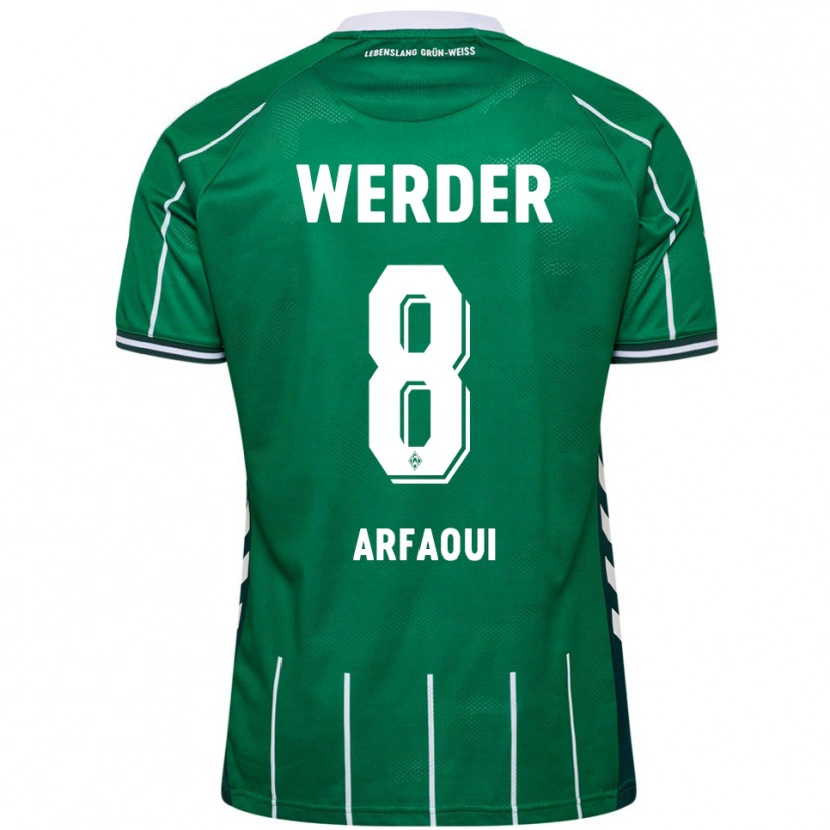 Danxen Hombre Camiseta Amira Arfaoui #8 Verde Blanco 1ª Equipación 2025/26 La Camisa