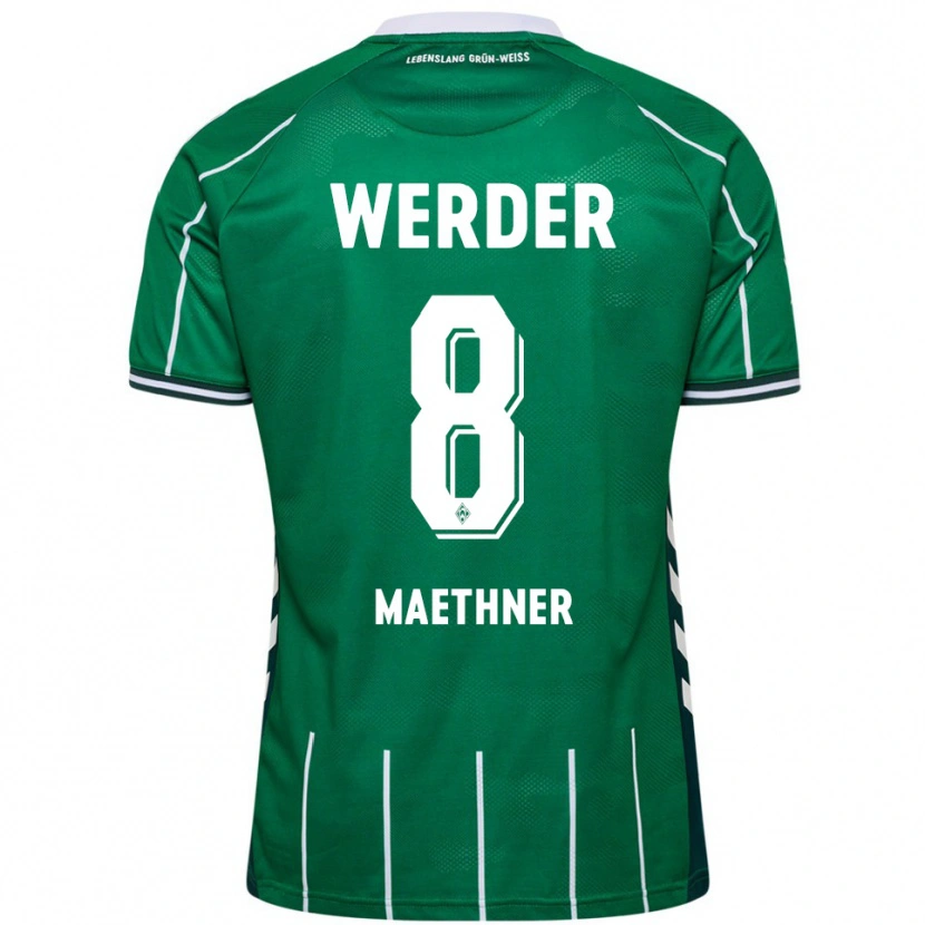Danxen Hombre Camiseta Finn Maethner #8 Verde Blanco 1ª Equipación 2025/26 La Camisa