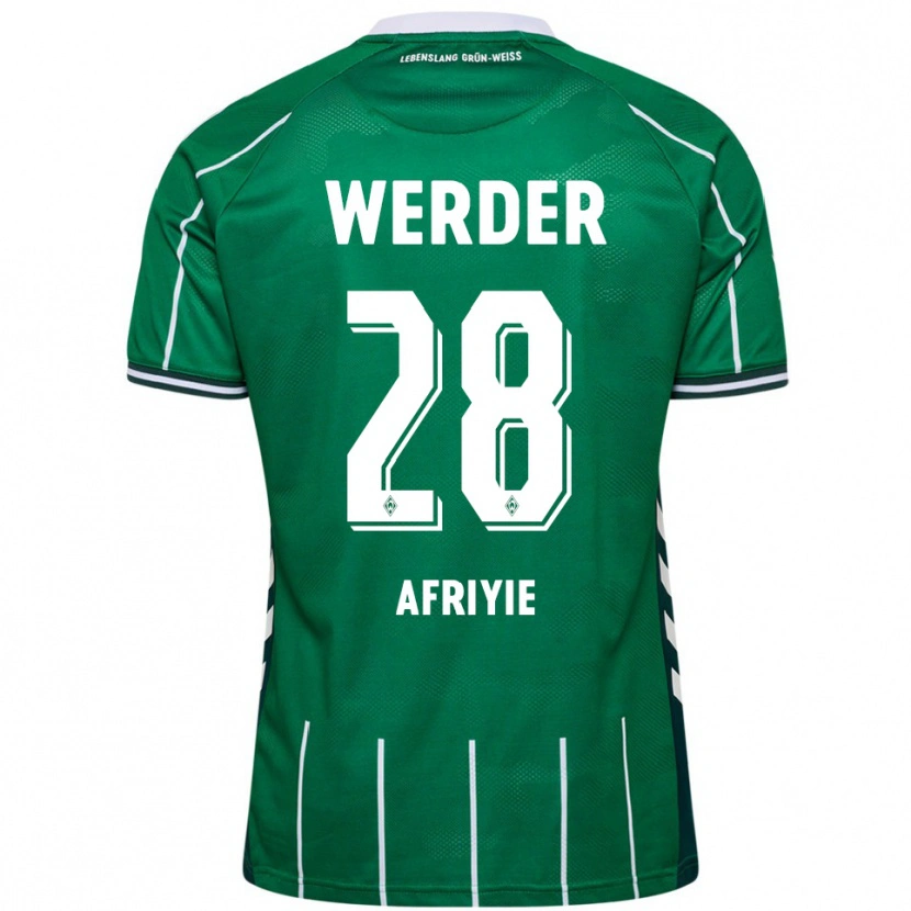 Danxen Hombre Camiseta Neal Afriyie #28 Verde Blanco 1ª Equipación 2025/26 La Camisa