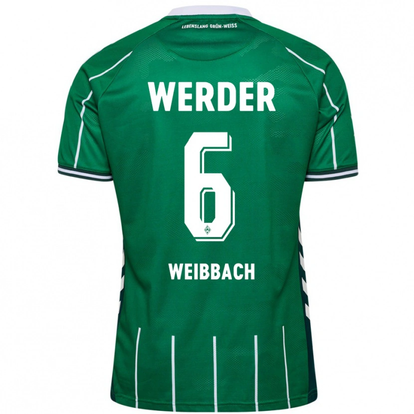 Danxen Hombre Camiseta Noah Weißbach #6 Verde Blanco 1ª Equipación 2025/26 La Camisa