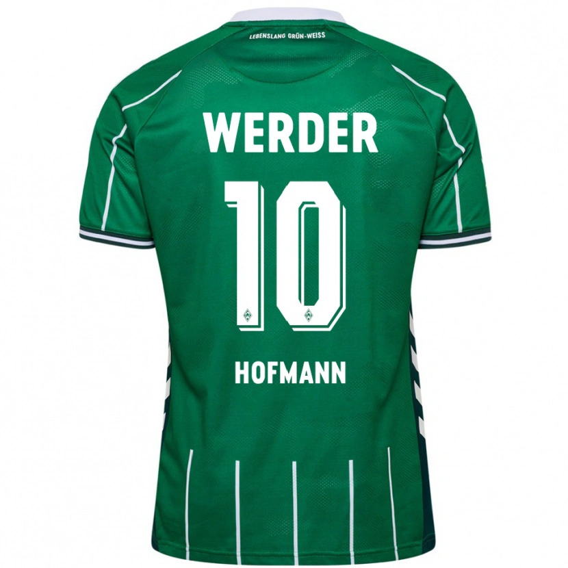 Danxen Hombre Camiseta Justin Hofmann #10 Verde Blanco 1ª Equipación 2025/26 La Camisa