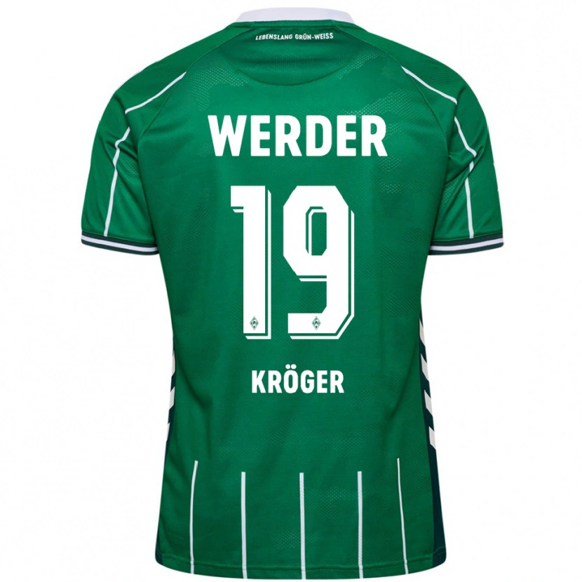 Danxen Hombre Camiseta Moritz Kröger #19 Verde Blanco 1ª Equipación 2025/26 La Camisa