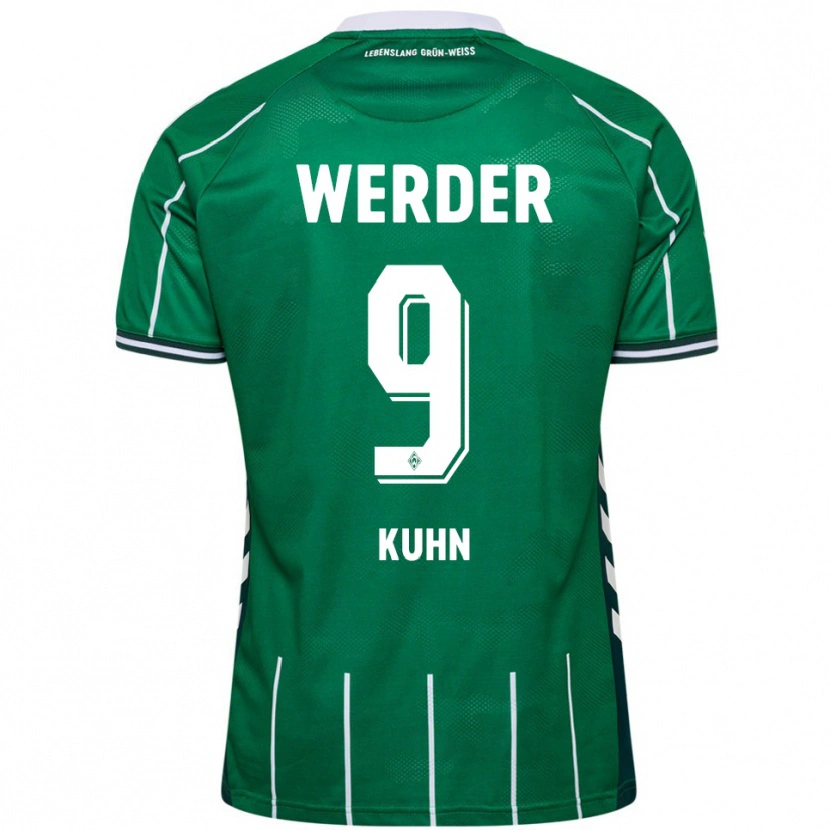 Danxen Hombre Camiseta Philipp Kühn #9 Verde Blanco 1ª Equipación 2025/26 La Camisa