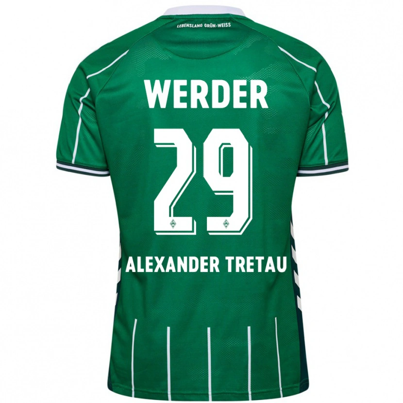Danxen Hombre Camiseta Hans Tretau #29 Verde Blanco 1ª Equipación 2025/26 La Camisa