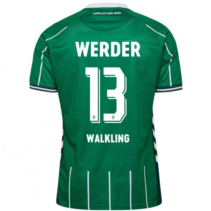 Danxen Hombre Camiseta Ricarda Walkling #13 Verde Blanco 1ª Equipación 2025/26 La Camisa