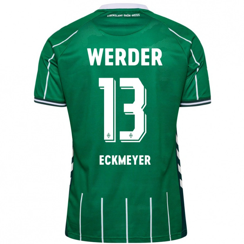 Danxen Hombre Camiseta Tjark Eckmeyer #13 Verde Blanco 1ª Equipación 2025/26 La Camisa