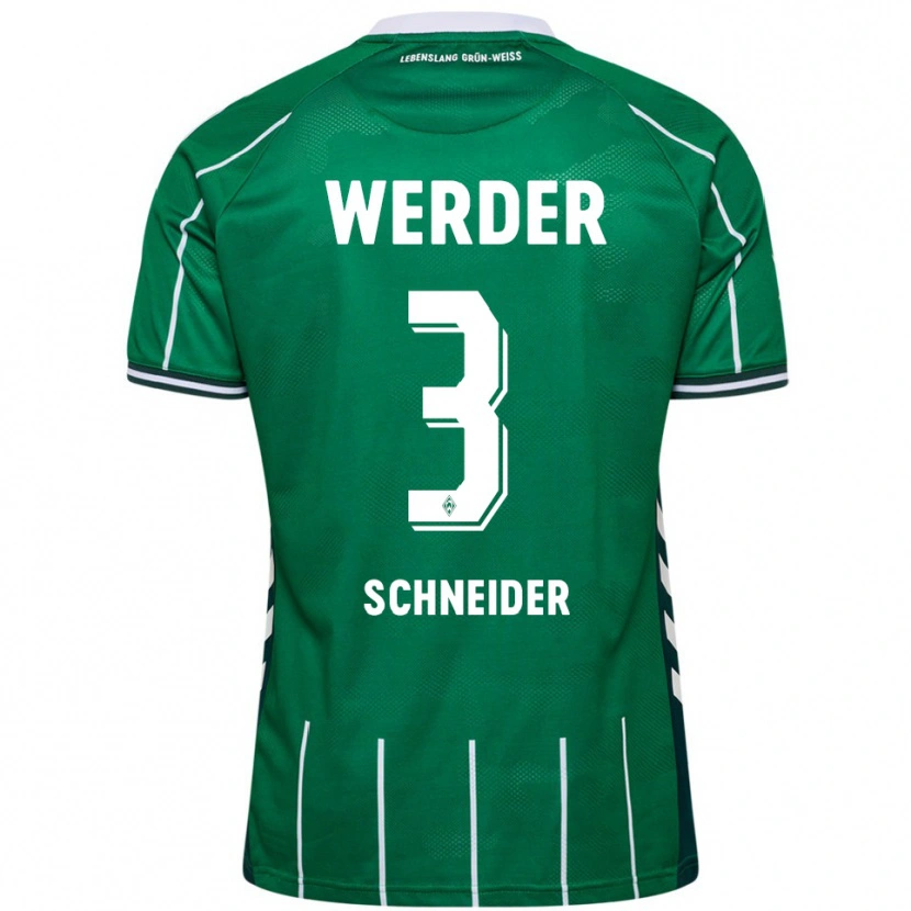 Danxen Hombre Camiseta Dieter Schneider #3 Verde Blanco 1ª Equipación 2025/26 La Camisa