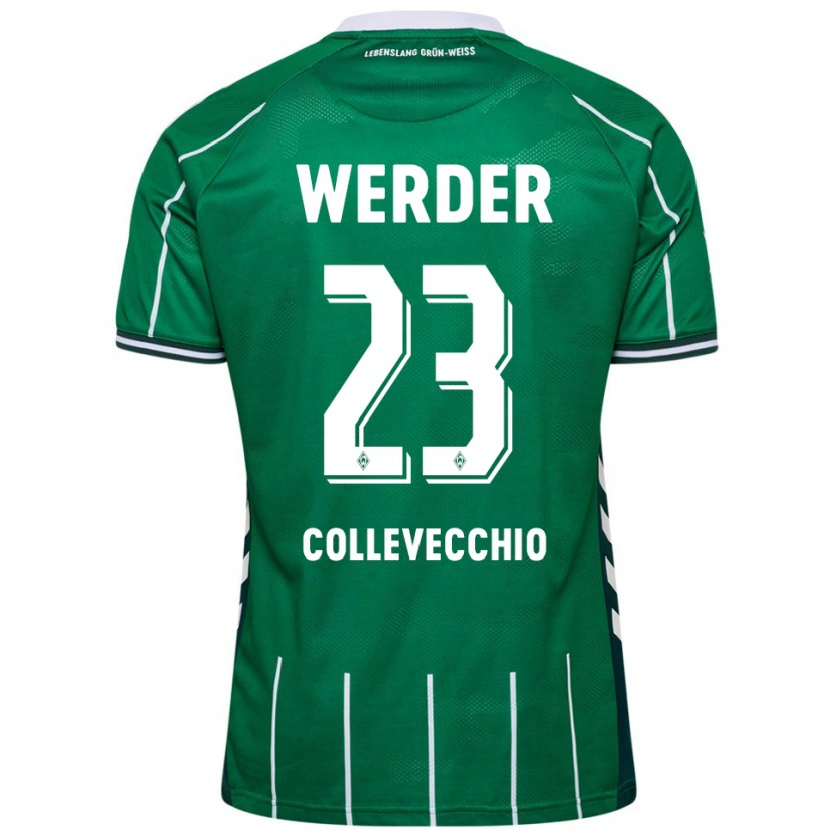 Danxen Hombre Camiseta Tomás Collevecchio #23 Verde Blanco 1ª Equipación 2025/26 La Camisa