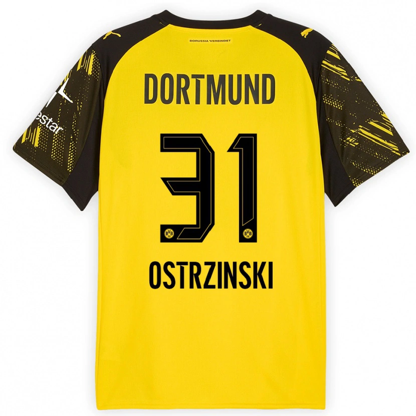 Danxen Hombre Camiseta Silas Ostrzinski #31 Amarillo Negro 1ª Equipación 2025/26 La Camisa