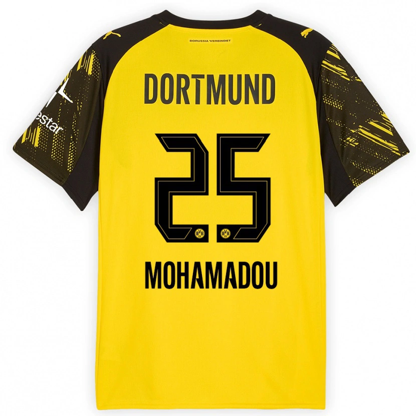 Danxen Hombre Camiseta Hamzath Mohamadou #25 Amarillo Negro 1ª Equipación 2025/26 La Camisa