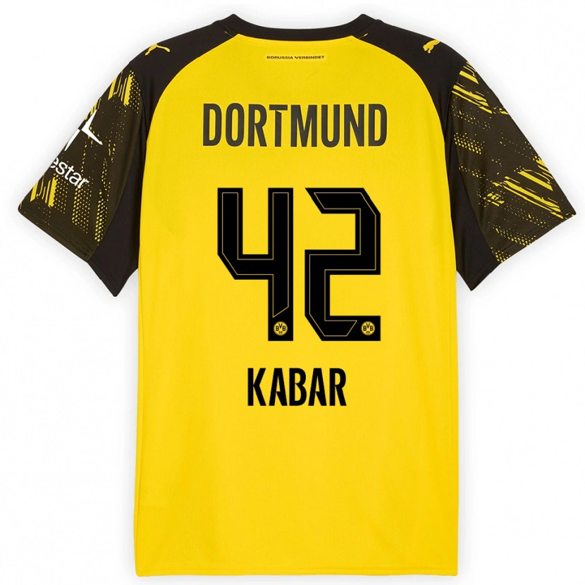 Danxen Hombre Camiseta Almugera Kabar #42 Amarillo Negro 1ª Equipación 2025/26 La Camisa