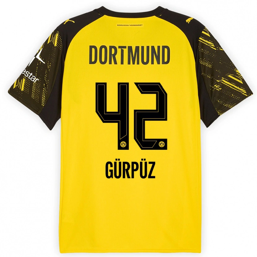 Danxen Hombre Camiseta Goktan Gurpuz #42 Amarillo Negro 1ª Equipación 2025/26 La Camisa