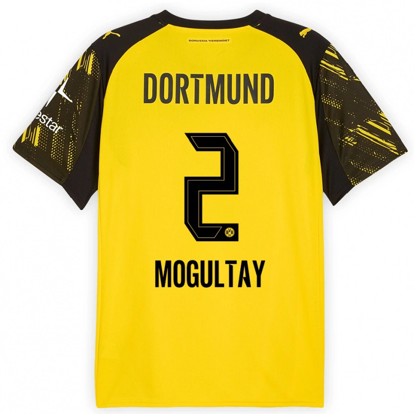 Danxen Hombre Camiseta Baran Mogultay #2 Amarillo Negro 1ª Equipación 2025/26 La Camisa