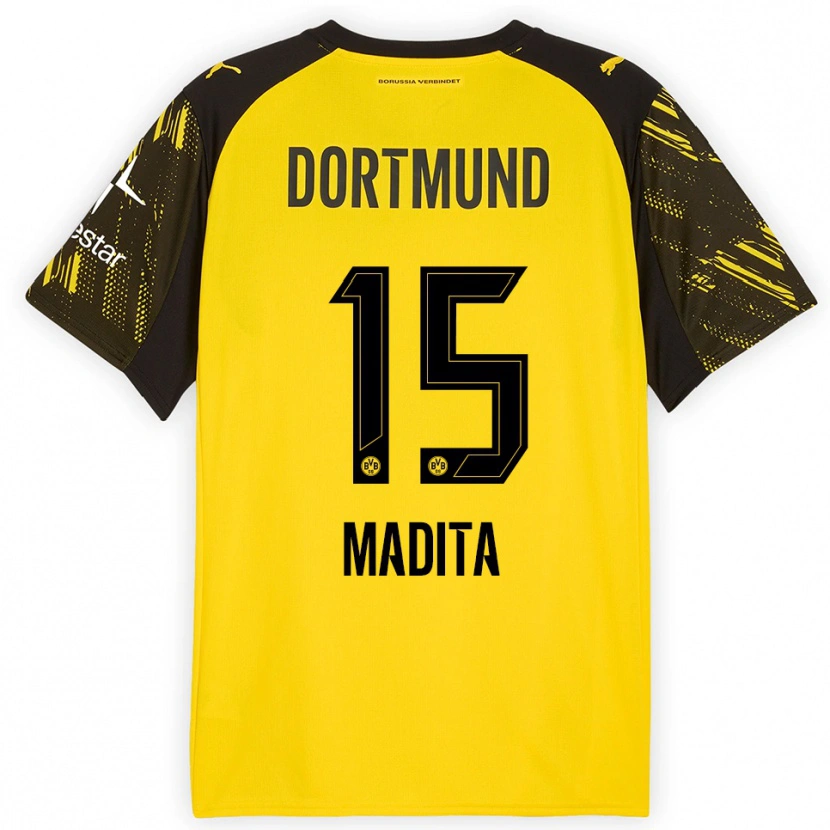 Danxen Hombre Camiseta Kohorst Madita #15 Amarillo Negro 1ª Equipación 2025/26 La Camisa