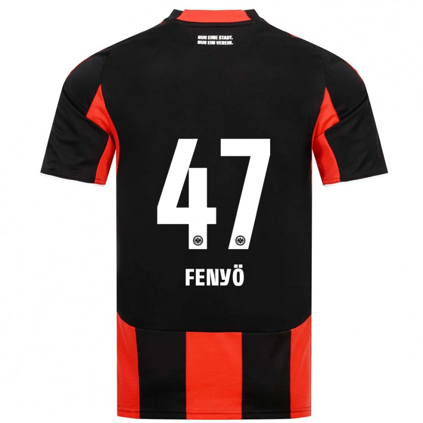 Danxen Hombre Camiseta Noah Fenyö #47 Negro Rojo 1ª Equipación 2025/26 La Camisa