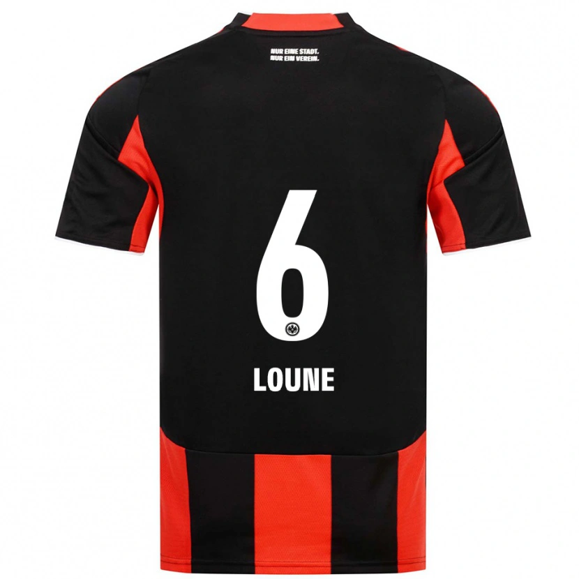 Danxen Hombre Camiseta Adam Loune #6 Negro Rojo 1ª Equipación 2025/26 La Camisa