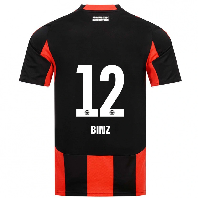 Danxen Hombre Camiseta Sam Binz #12 Negro Rojo 1ª Equipación 2025/26 La Camisa