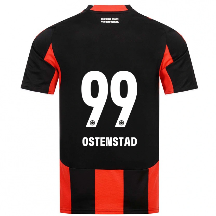 Danxen Hombre Camiseta Marthine Østenstad #99 Negro Rojo 1ª Equipación 2025/26 La Camisa