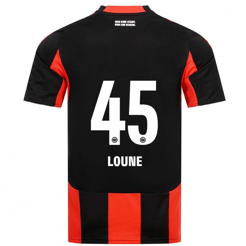 Danxen Hombre Camiseta Mehdi Loune #45 Negro Rojo 1ª Equipación 2025/26 La Camisa