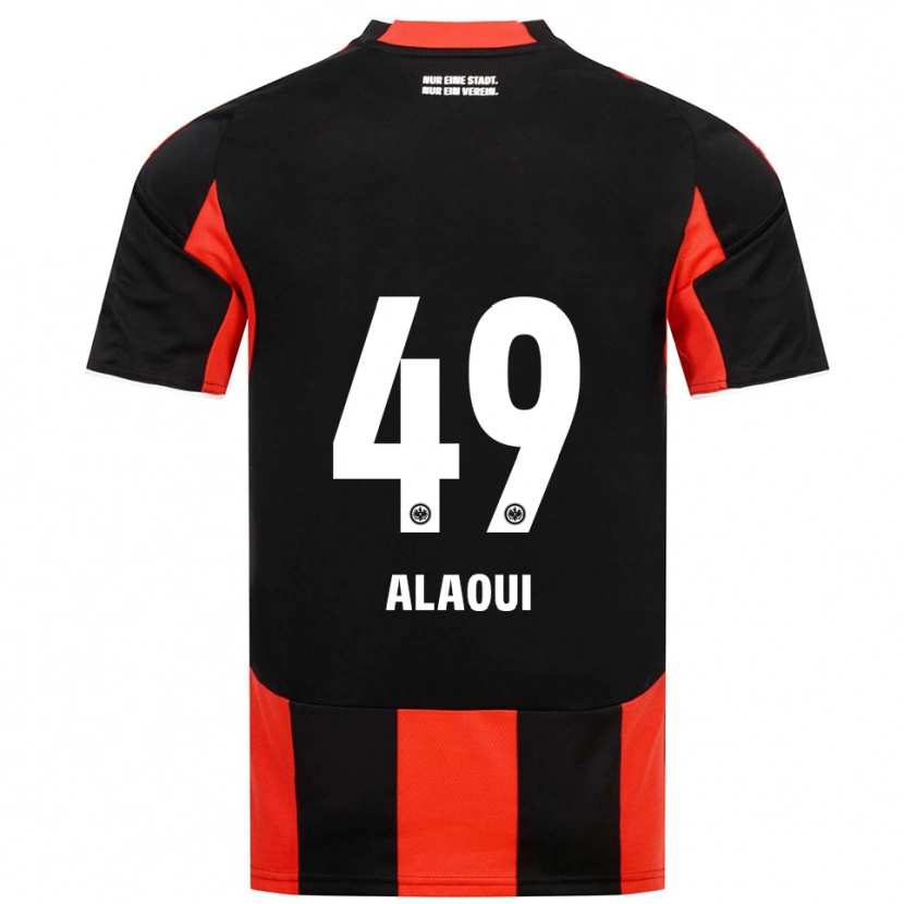 Danxen Hombre Camiseta Anas Alaoui #49 Negro Rojo 1ª Equipación 2025/26 La Camisa