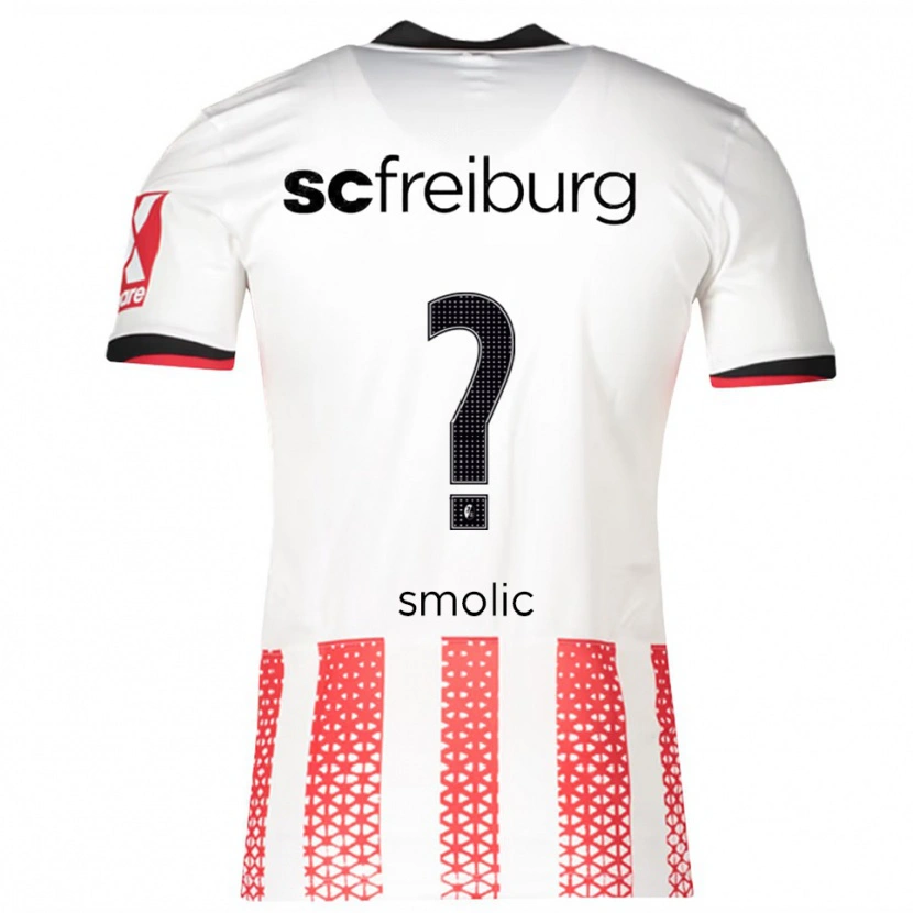 Danxen Hombre Camiseta Milan Smolic #0 Blanco Rojo 1ª Equipación 2025/26 La Camisa