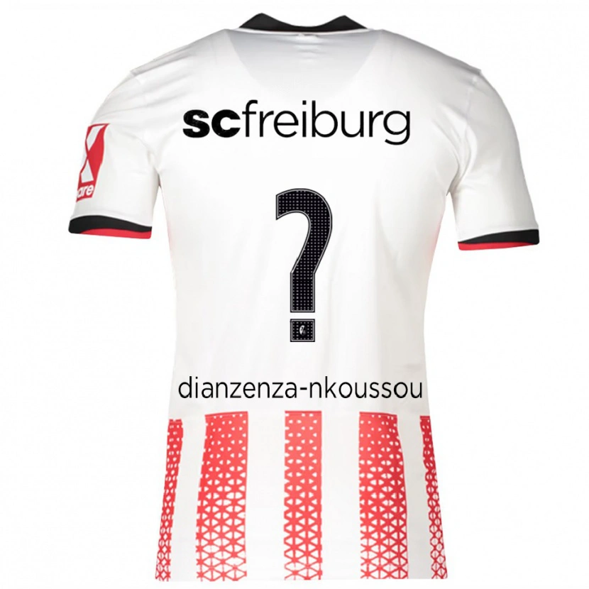 Danxen Hombre Camiseta Chrisdy Dianzenza-Nkoussou #0 Blanco Rojo 1ª Equipación 2025/26 La Camisa