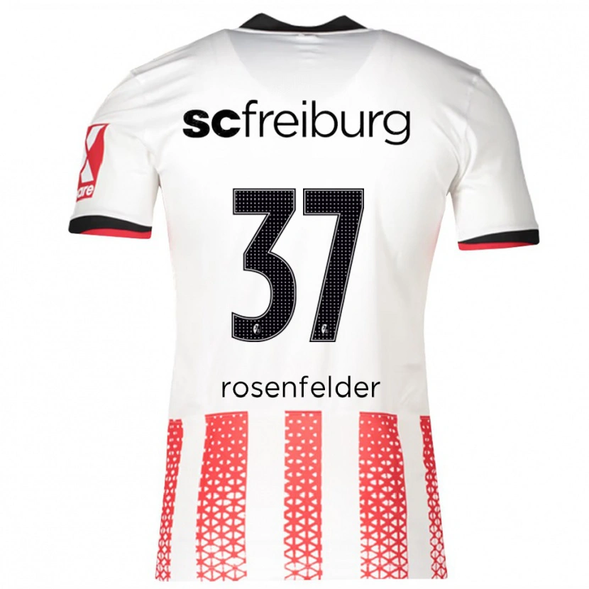 Danxen Hombre Camiseta Max Rosenfelder #37 Blanco Rojo 1ª Equipación 2025/26 La Camisa
