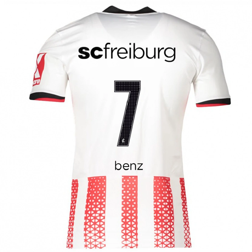 Danxen Hombre Camiseta Jakob Benz #7 Blanco Rojo 1ª Equipación 2025/26 La Camisa