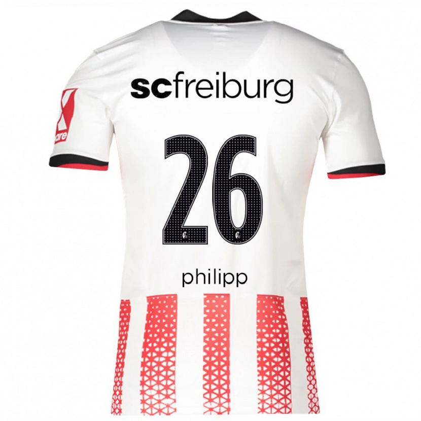 Danxen Hombre Camiseta Maximilian Philipp #26 Blanco Rojo 1ª Equipación 2025/26 La Camisa