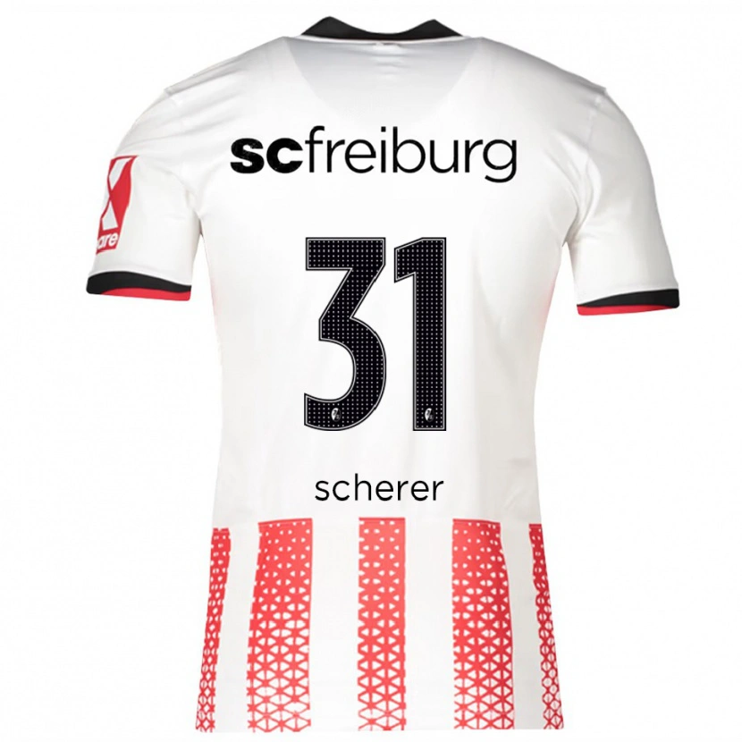 Danxen Hombre Camiseta Nora Scherer #31 Blanco Rojo 1ª Equipación 2025/26 La Camisa