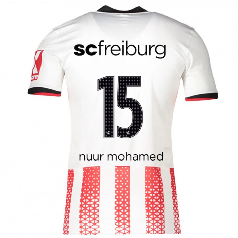 Danxen Hombre Camiseta Billal Nuur Mohamed #15 Blanco Rojo 1ª Equipación 2025/26 La Camisa