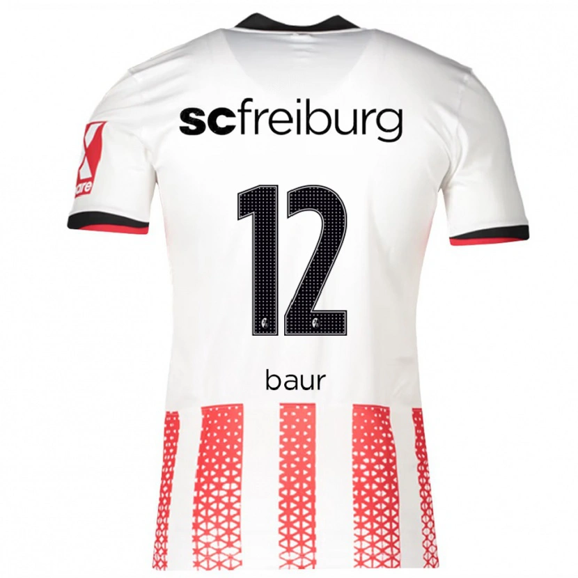Danxen Hombre Camiseta Kimi Baur #12 Blanco Rojo 1ª Equipación 2025/26 La Camisa