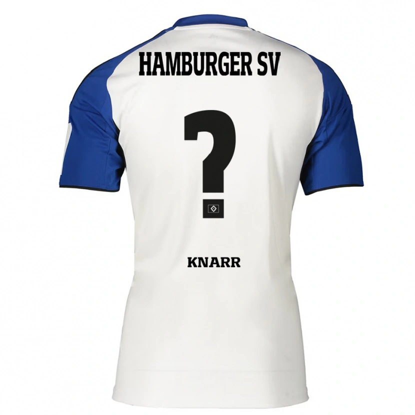 Danxen Hombre Camiseta Dennis Knarr #0 Blanco Azul 1ª Equipación 2025/26 La Camisa