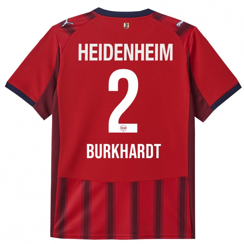 Danxen Hombre Camiseta Hannes Burkhardt #2 Rojo Marino 1ª Equipación 2025/26 La Camisa