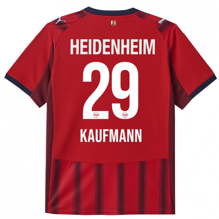 Danxen Hombre Camiseta Mikkel Kaufmann #29 Rojo Marino 1ª Equipación 2025/26 La Camisa