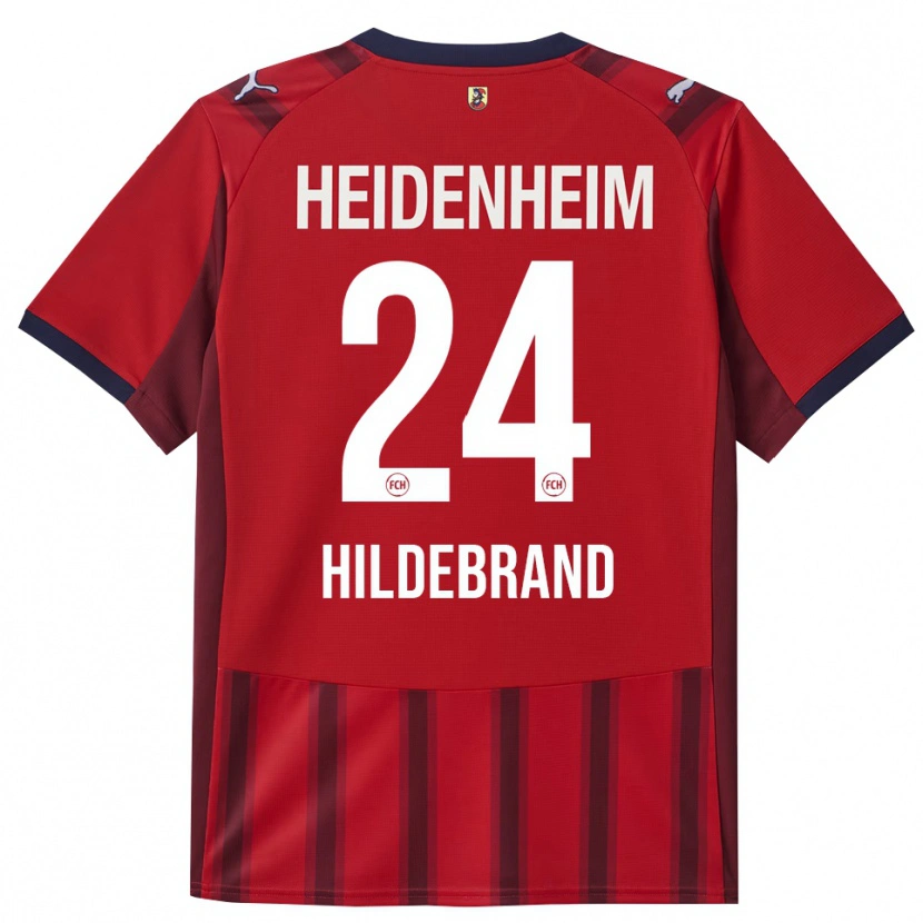 Danxen Hombre Camiseta Jan Hildebrandt #24 Rojo Marino 1ª Equipación 2025/26 La Camisa