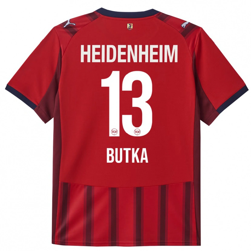 Danxen Hombre Camiseta Luka-Viktor Butka #13 Rojo Marino 1ª Equipación 2025/26 La Camisa